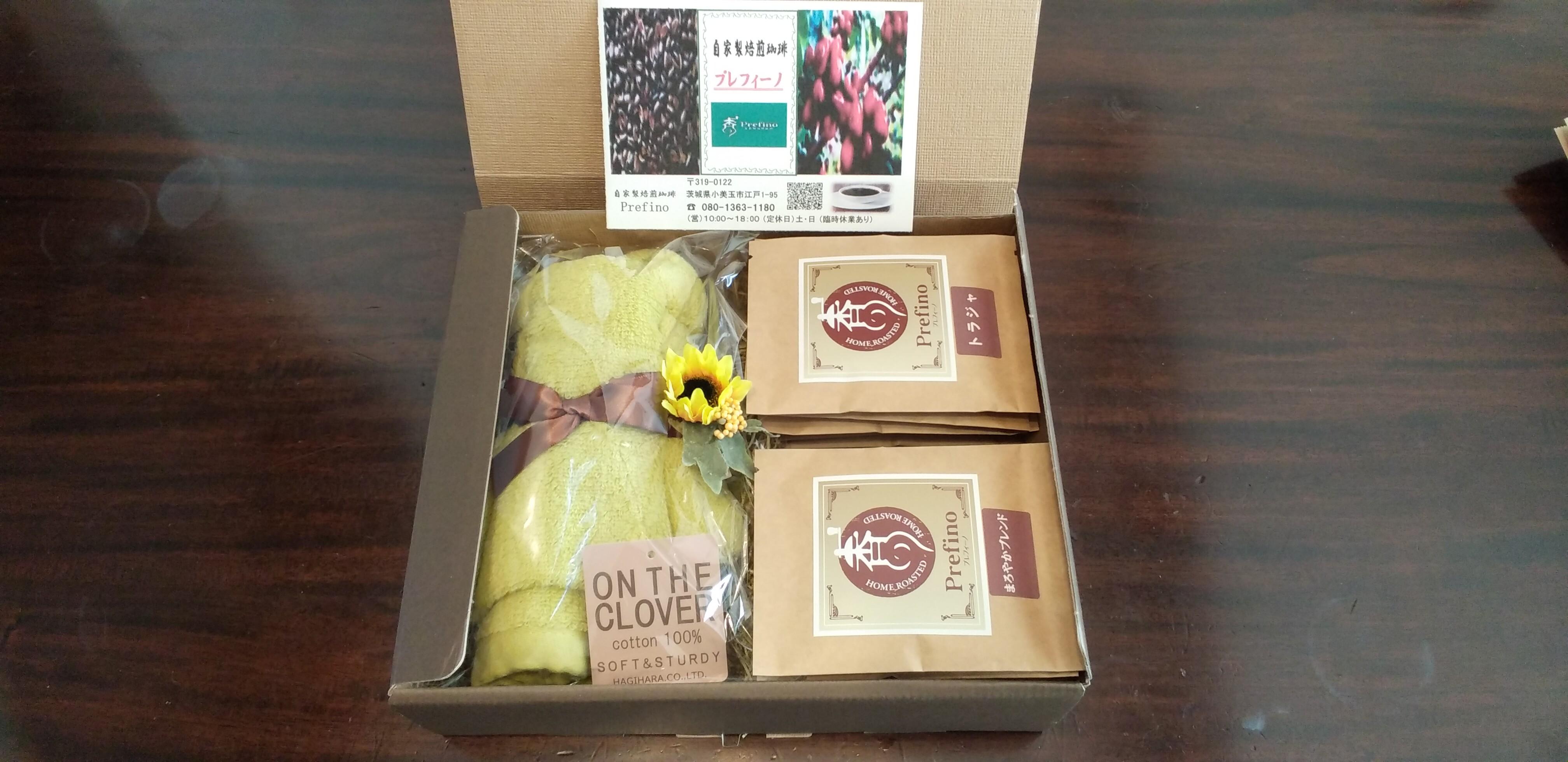 ギフト　フェイスタオル1枚+ドリップパック12袋セットの商品画像